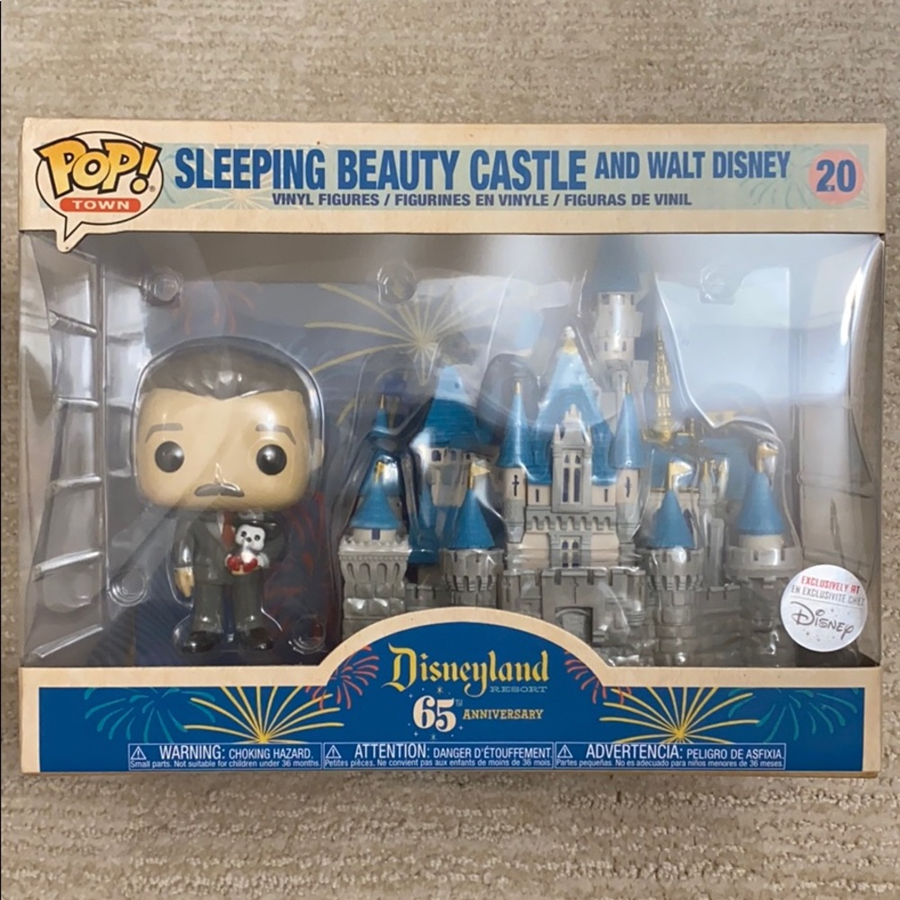 Sleeping Beauty Castle and Walt Disney Funko Pop